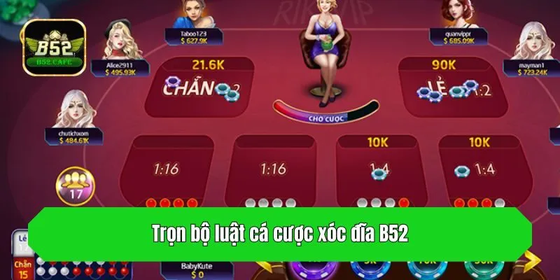 Trọn bộ luật cá cược xóc đĩa B52
